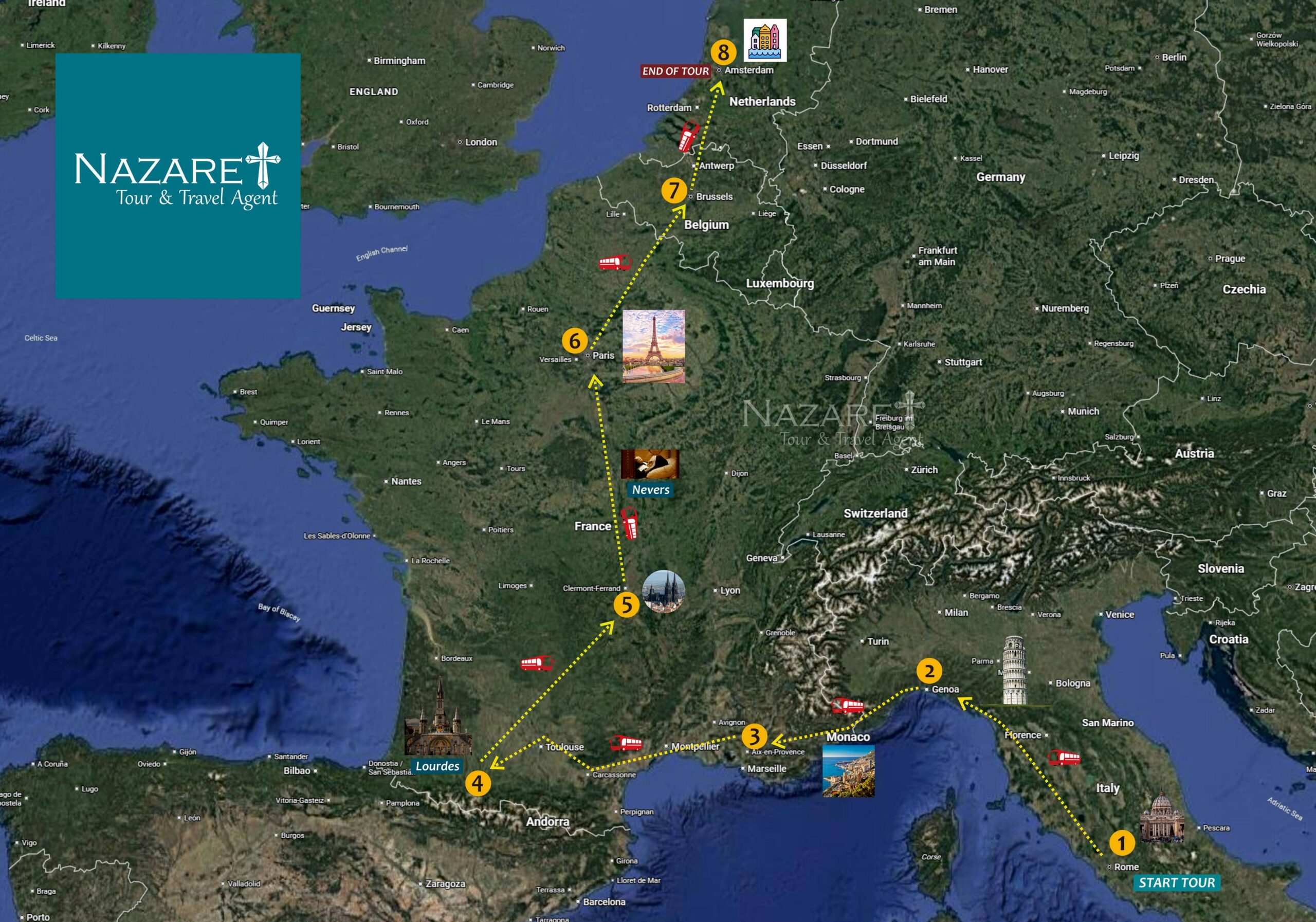Tour Ziarah Katolik Vatikan Lourdes Paris